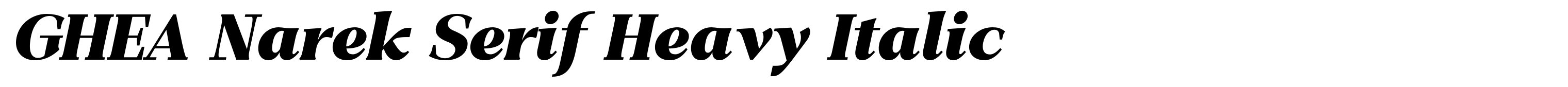 GHEA Narek Serif Heavy Italic